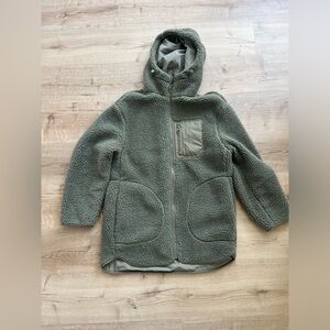 Olive Green H&M Sherpa coat XS